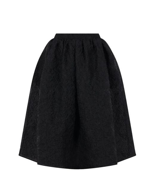 CECILIE BAHNSEN Black Patterned-Jacquard Skirt