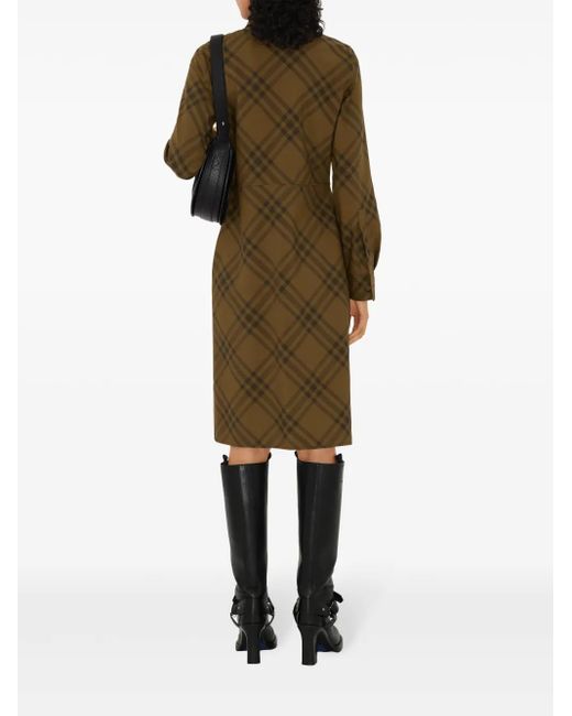 Burberry チェック シャツドレス Natural