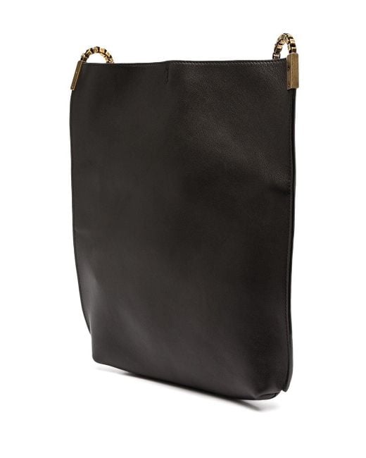Saint Laurent Leather Chain Strap Hobo Shoulder Bag in Black - Lyst