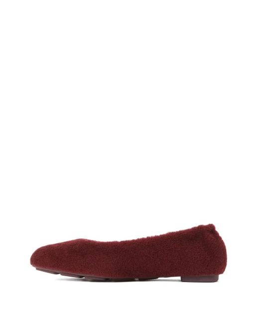 Stuart Weitzman Red Pirouette Super Chill Shearling Flat