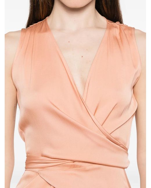 Silk95five Pink Shangri La Tie Front Dress