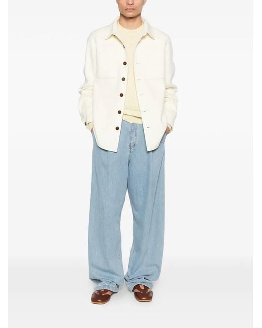Bompard White Round-Neck Sweater for men