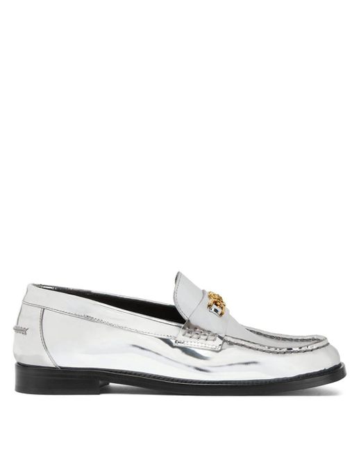Versace White Flat Shoes