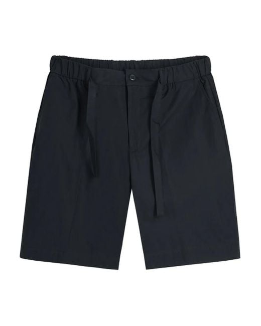 Gazzarrini x Michele Franzese Blue Drawstring-Waist Cotton Shorts for men