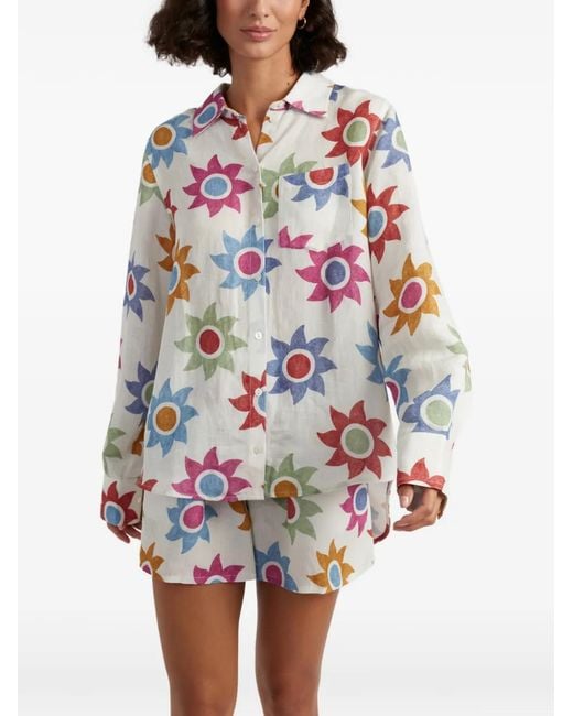 Chinti & Parker White Printed Shirt