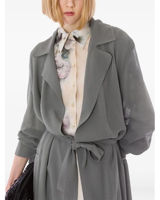 Cappotto Con Cintura di Alberta Ferretti in Gray