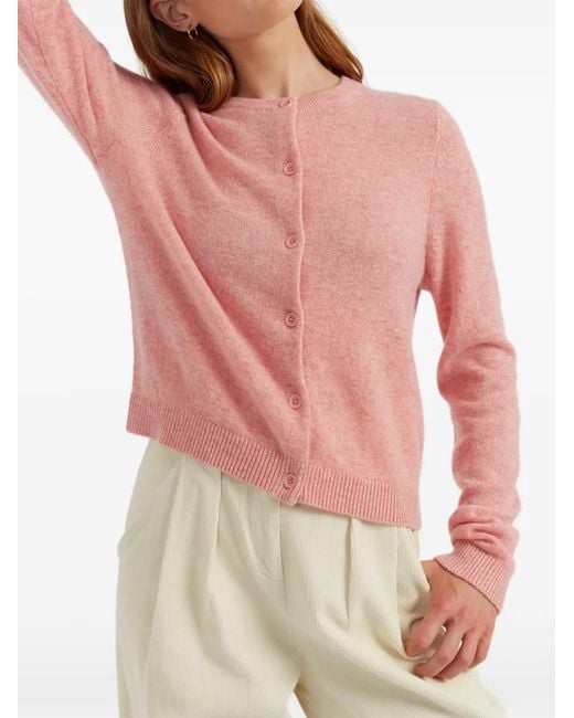 Chinti & Parker Pink Cardigan À Boutonnière