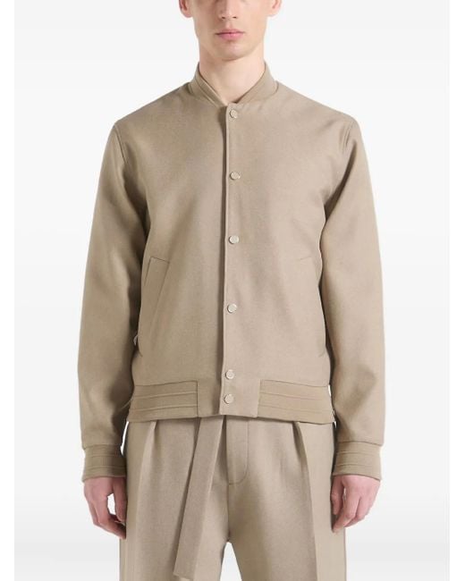 Manière De Voir Natural Savin Tailored Bomber Jacket for men