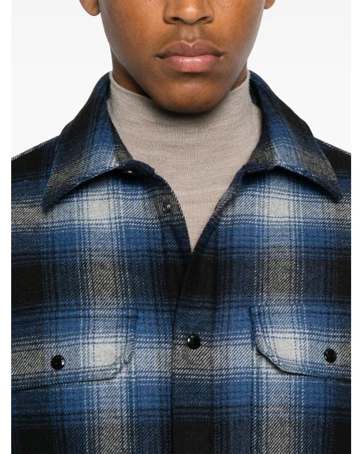 Woolrich Blue Alaskan Shirt Jacket for men