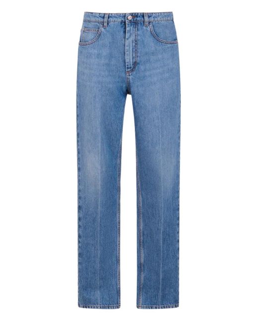 Marni Blue Washed Denim Five-Pocket Jeans for men