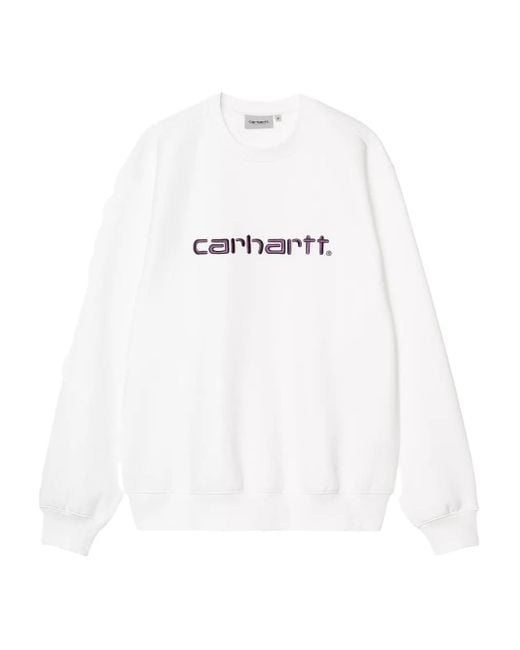 Carhartt Sweater Met Logodetail in het White voor heren