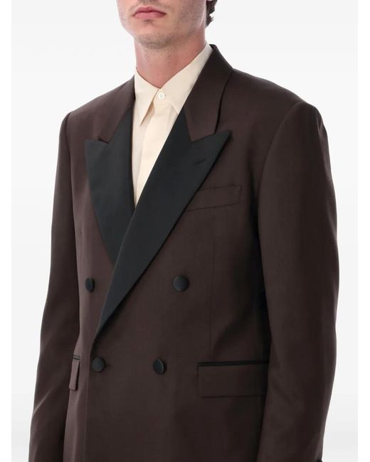 Lardini Black Double-Breasted Jacket for men