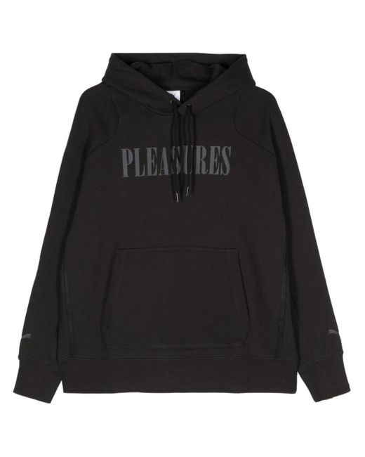 PUMA Black X Pleasures Cotton Hoodie for men