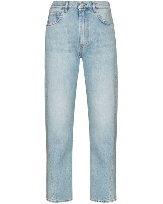Totême Denim Twisted-seam Cropped Jeans in Blue - Save 49% | Lyst