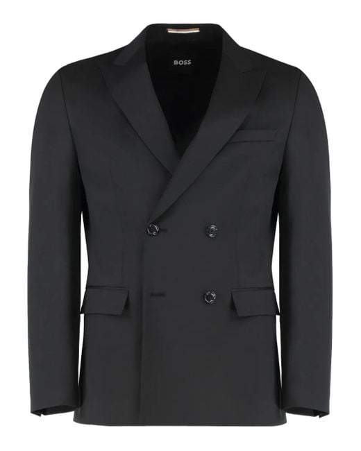 Blazer Doppiopetto Houston di Boss in Black da Uomo