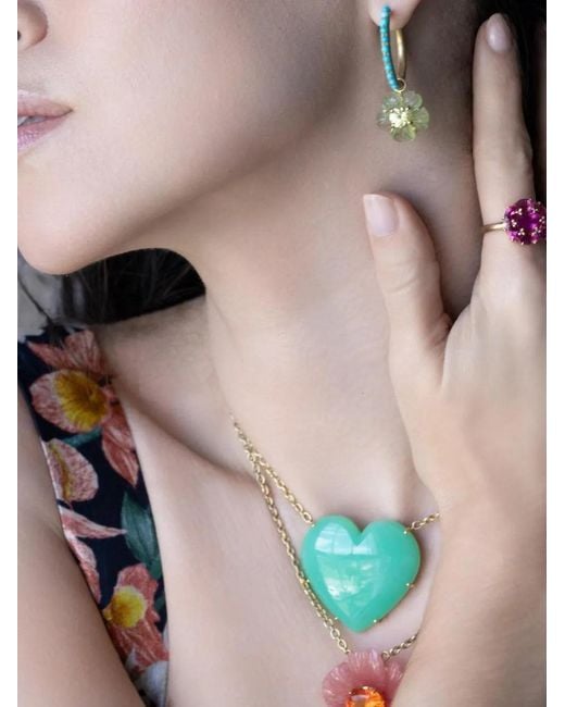 Irene Neuwirth Blue One Of A Kind Love Chrysoprase Heart-Pendant Necklace