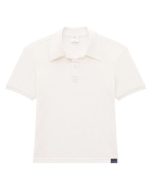 Courreges White 'Ac Mesh' Polo Shirt for men