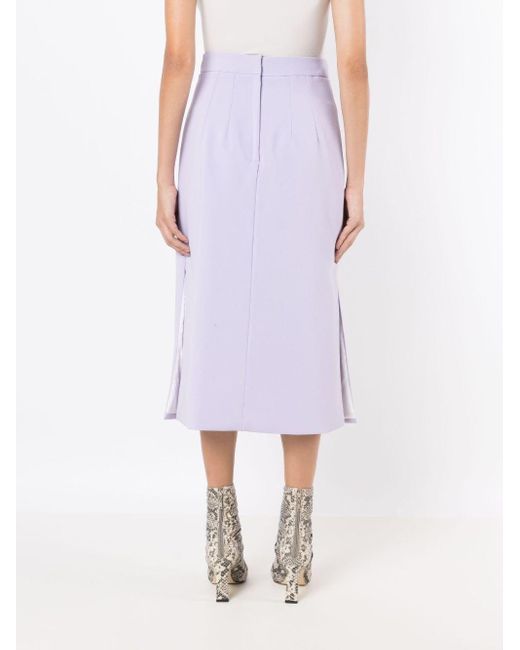 Olympiah Purple Side-slit Midi Skirt