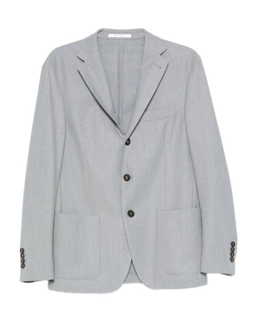 Eleventy Gray Single-Breated Blazer for men