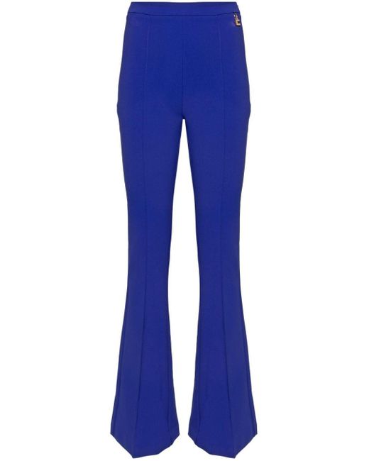 Pantalon à coupe évasée Elisabetta Franchi en coloris Blue