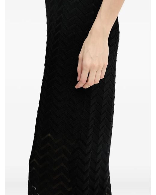 Joseph Ribkoff Black Herringbone-Pattern Palazzo Pants