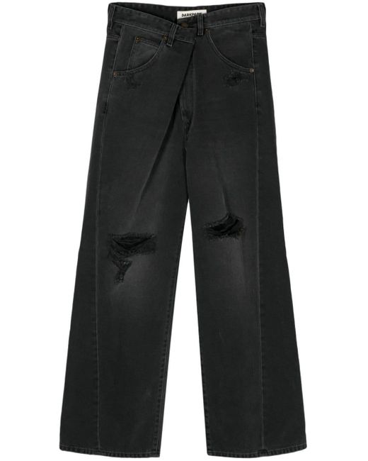 DARKPARK Black Ines Low-rise Wide-leg Jeans