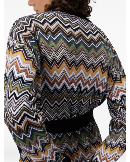 Missoni Vest Met Chevron Patroon En Ceintuur in het Black