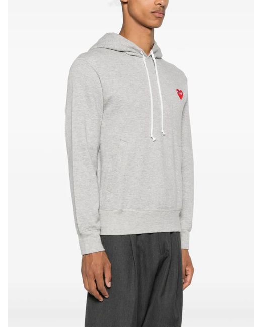 COMME DES GARÇONS PLAY White Cotton Hoodie