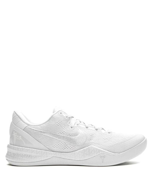 Nike White Kobe 8 Protro "Triple" Sneakers