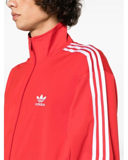 Adidas Red Firebird Trefoil-Logo Jacket for men