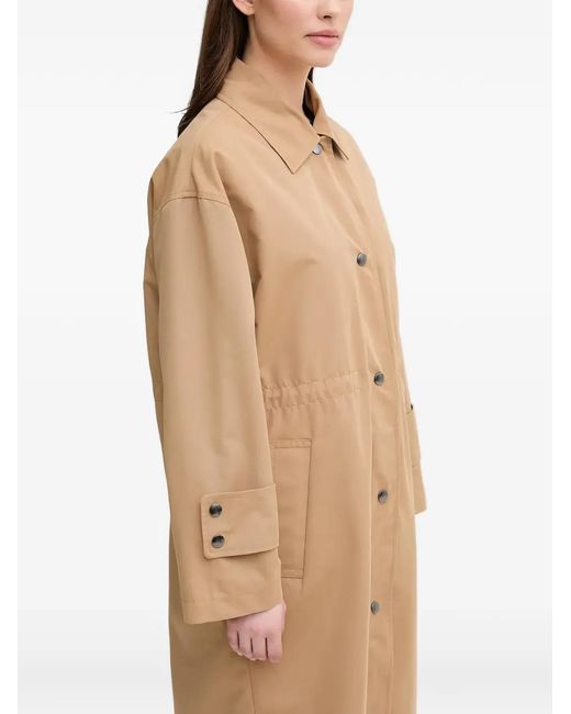 Benetton White Buttoned Coat