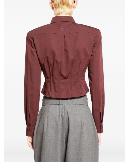 Camicia Crop di Magda Butrym in Purple