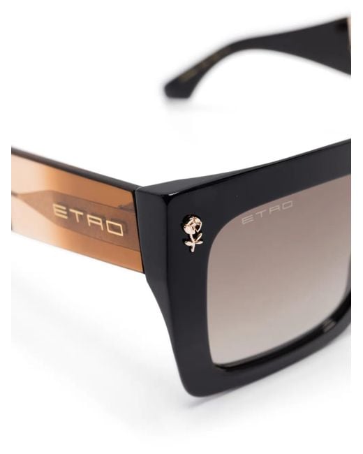 Etro Black Square-Frame Sunglasses