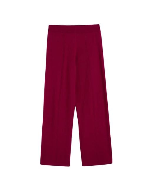Chinti & Parker Red Wide-Leg Track Pants