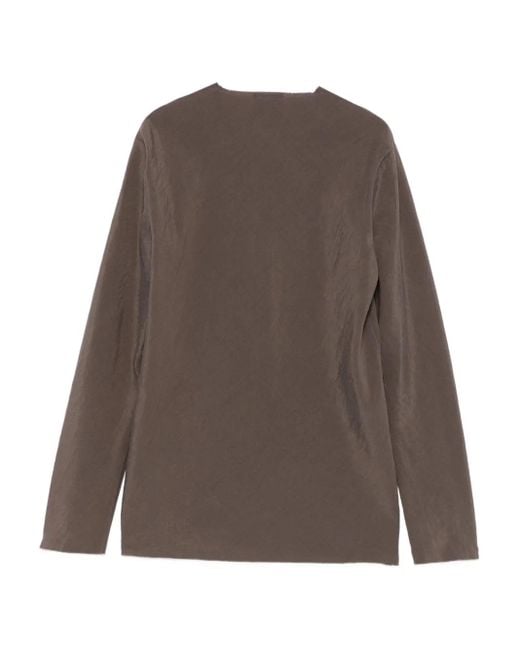 Alysi Brown Tie-Fastening Top
