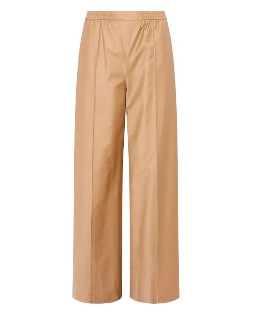 Yves Salomon Women's Natural Elasticated Waistband Flannel Pants