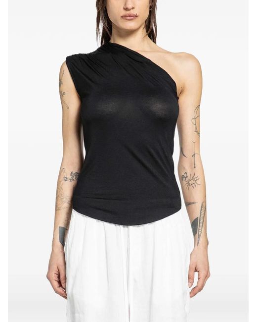 Thom Krom Blue One Shoulder Top