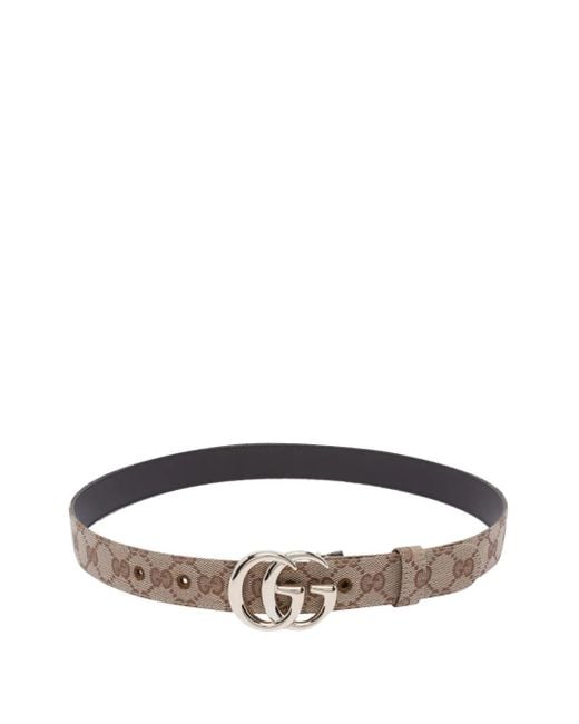 Gucci Natural Gg Marmont Buckle Belt
