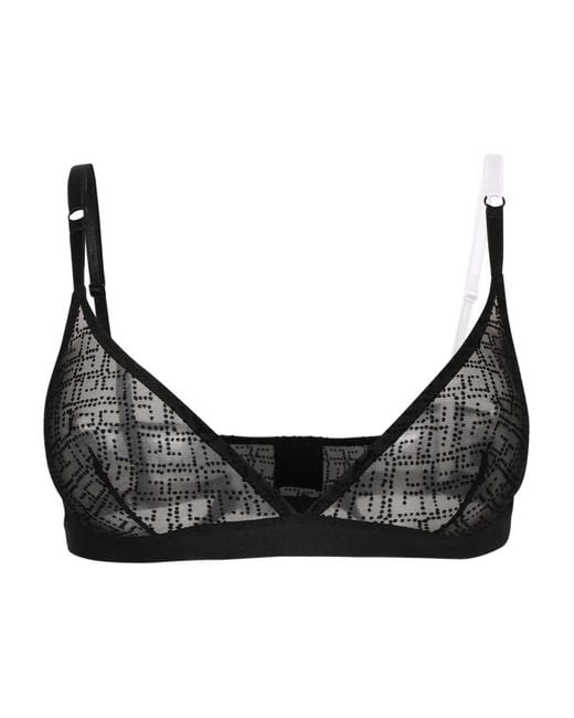 Givenchy Black Patterned Bra