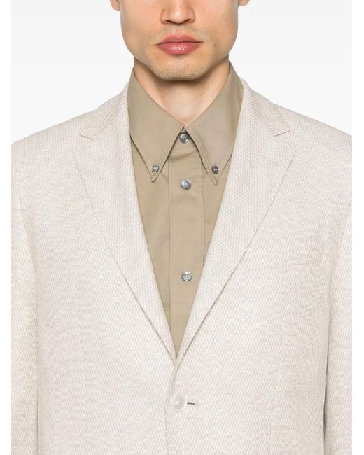 Boss White Patterned Blazer for men