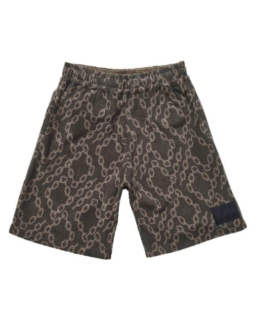 Purple Brand P419 Shorts mit Ketten-Print in Gray für Herren
