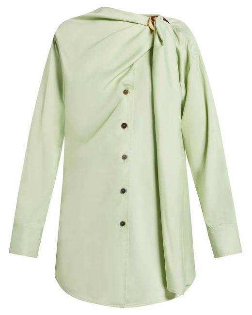 Camicia con drappeggio di Ferragamo in Green