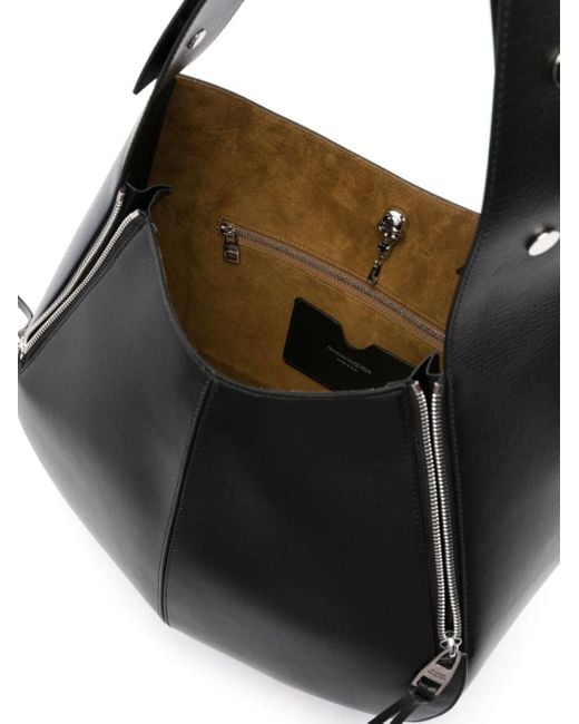 Bolso de hombro con logo Alexander McQueen de color Black