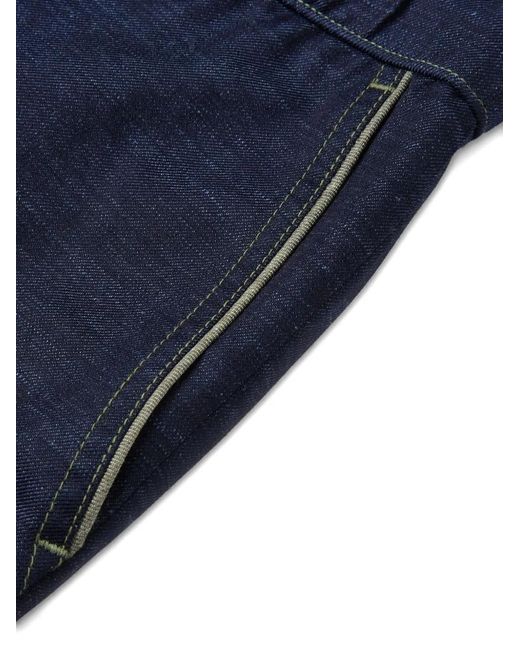 Shanghai Tang Blue Drawstring-Fastening Trousers for men