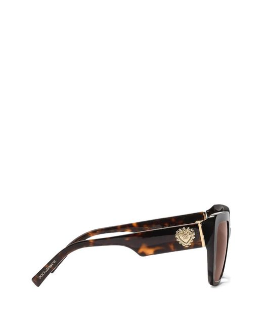 Dolce & Gabbana Brown Devotion Square-Frame Sunglasses