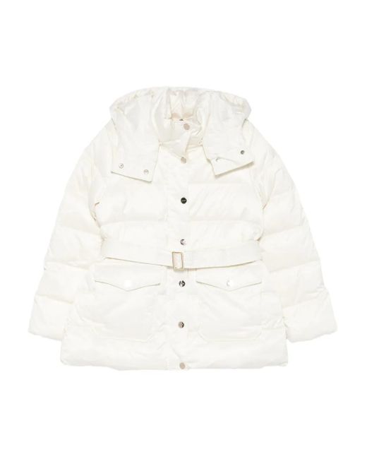 Liu Jo White Belted Parka