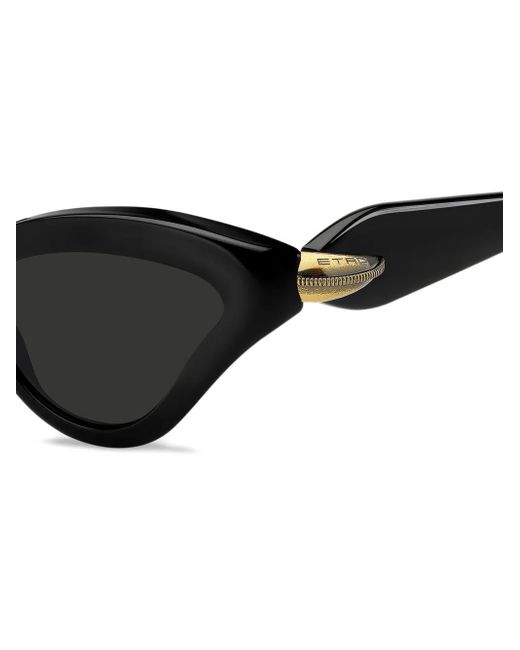 Etro Black Embellished Cat-Eye Sunglasses