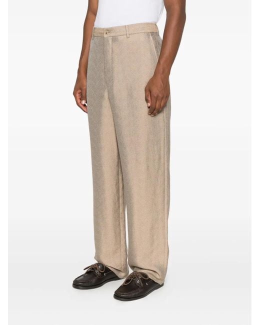Giorgio Armani Natural Jacquard Trousers for men