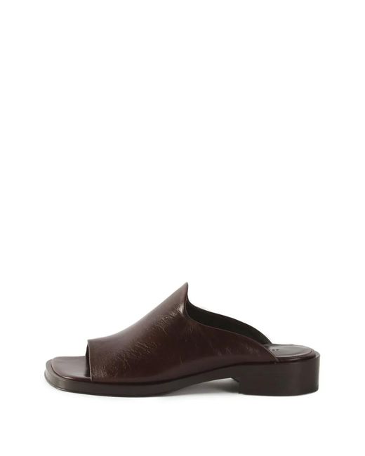 Rejina Pyo Brown Leather Flat Mules