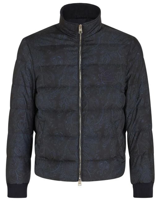 メンズ Etro ペイズリー パデッドジャケット Black